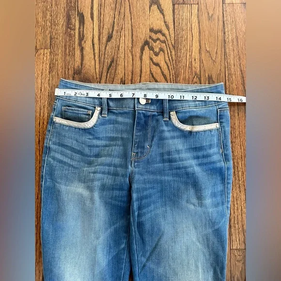 WHBM Skinny Ankle Jeans w Zipper on Bottom - Picture 11 of 14